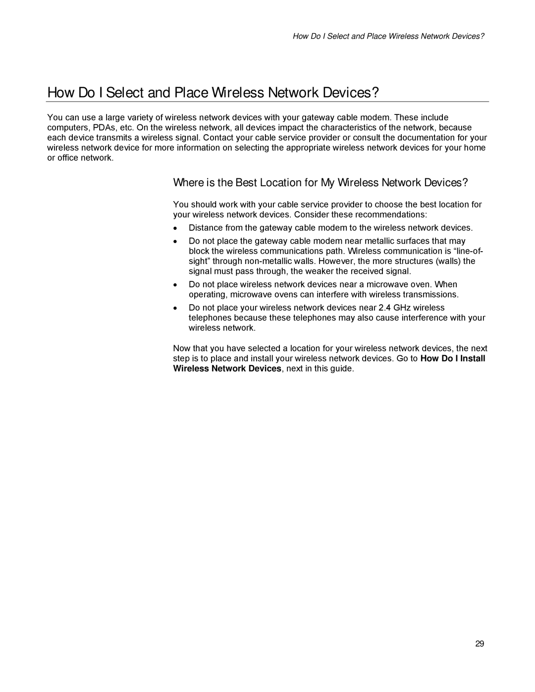 Scientific Atlanta DPR2320, EPR2320 manual How Do I Select and Place Wireless Network Devices? 