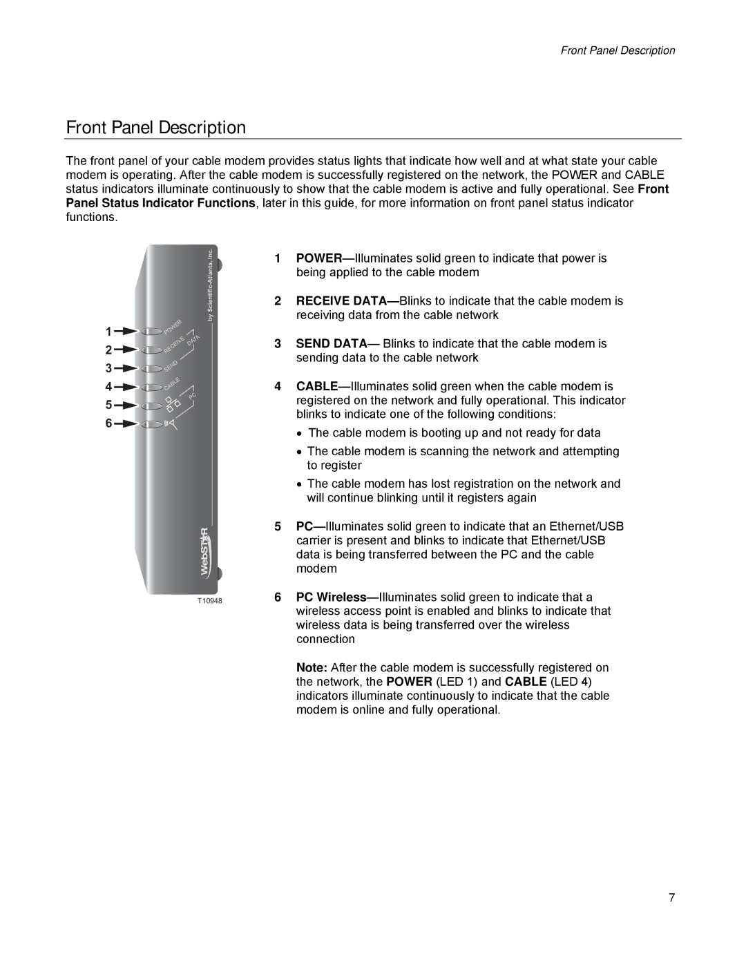 Scientific Atlanta DPR2320, EPR2320 manual Front Panel Description 