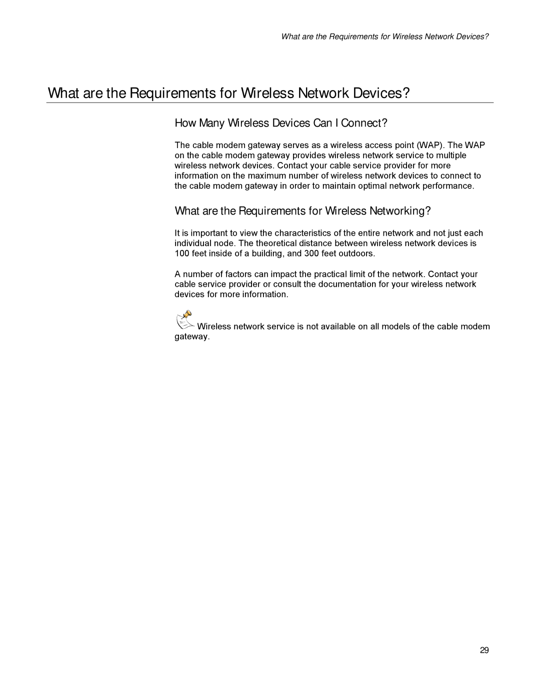 Scientific Atlanta DPR300 Series manual What are the Requirements for Wireless Network Devices? 