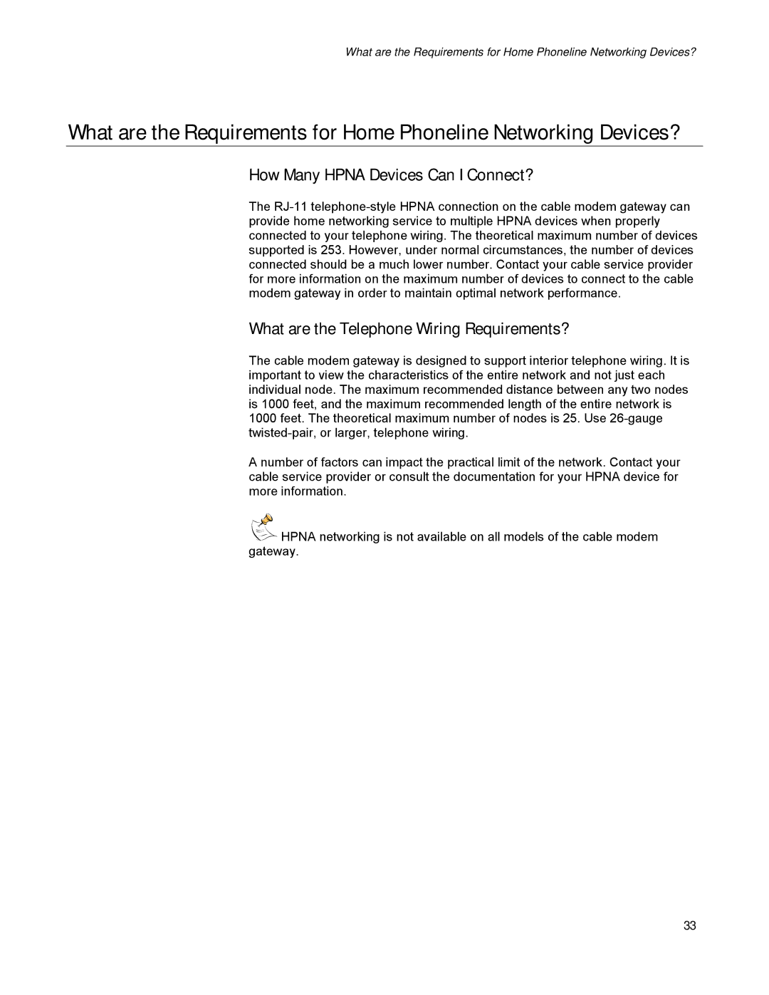 Scientific Atlanta DPR300 Series manual How Many Hpna Devices Can I Connect?, What are the Telephone Wiring Requirements? 