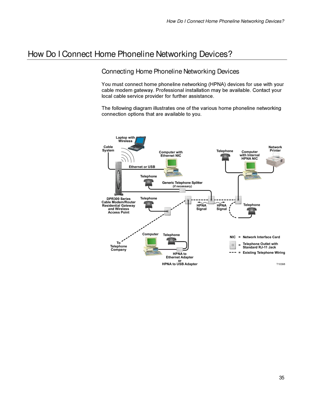 Scientific Atlanta DPR300 Series manual How Do I Connect Home Phoneline Networking Devices? 