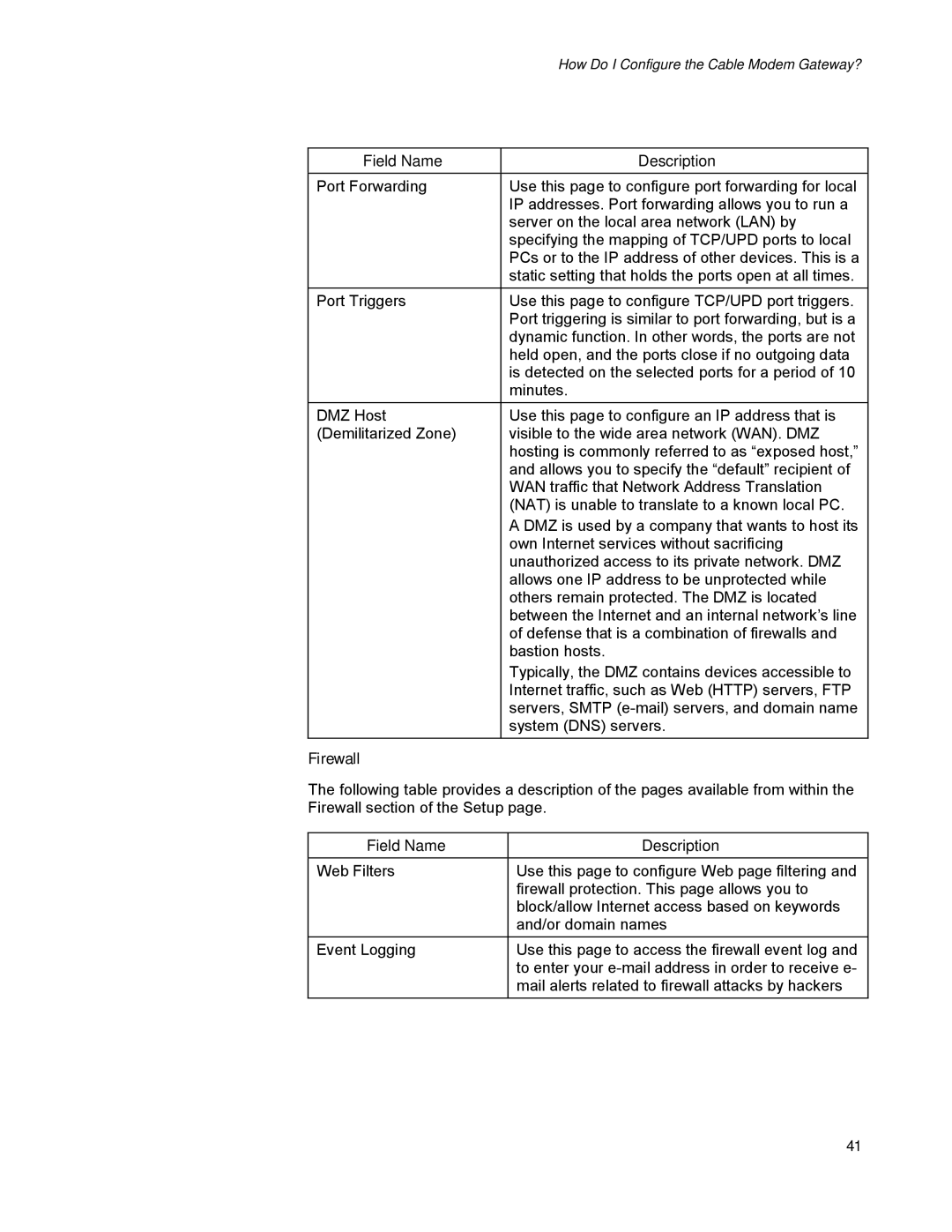 Scientific Atlanta DPR300 Series manual Firewall 