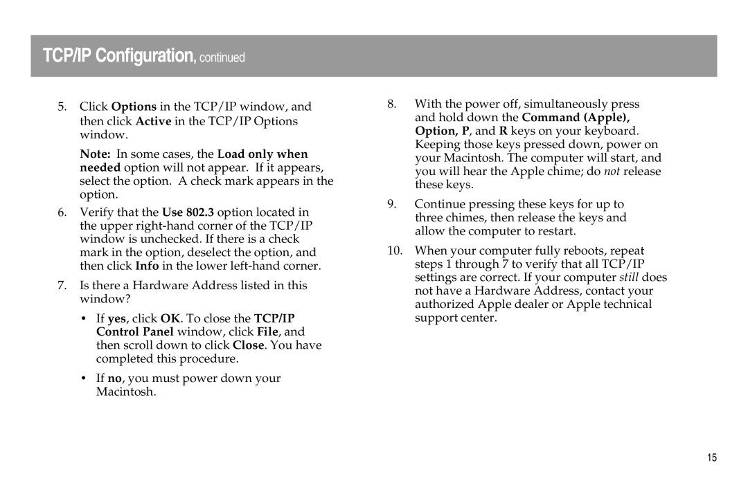 Scientific Atlanta DPX120, DPX100 manual TCP/IP Configuration 