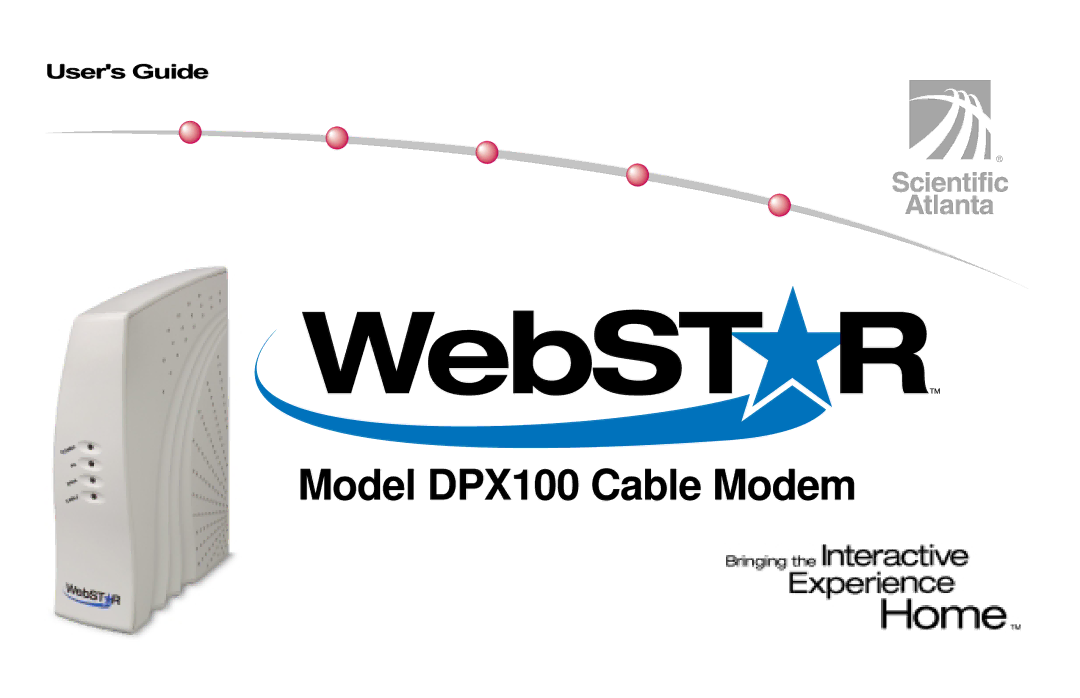 Scientific Atlanta manual Model DPX100 Cable Modem 