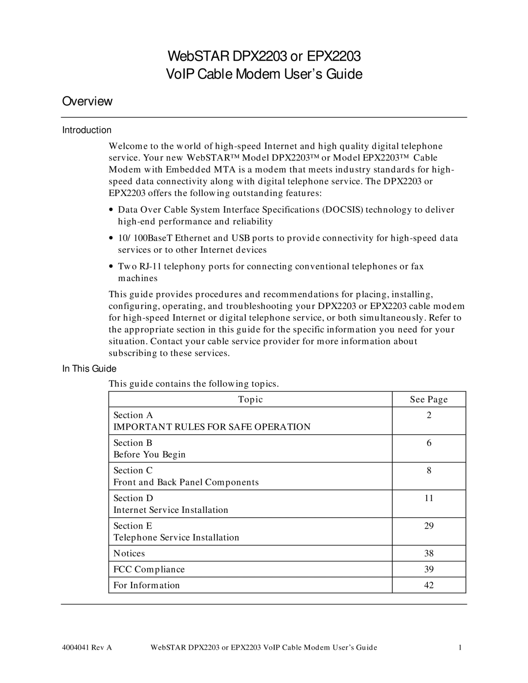 Scientific Atlanta DPX2203, EPX2203 manual Overview, Introduction, This Guide 