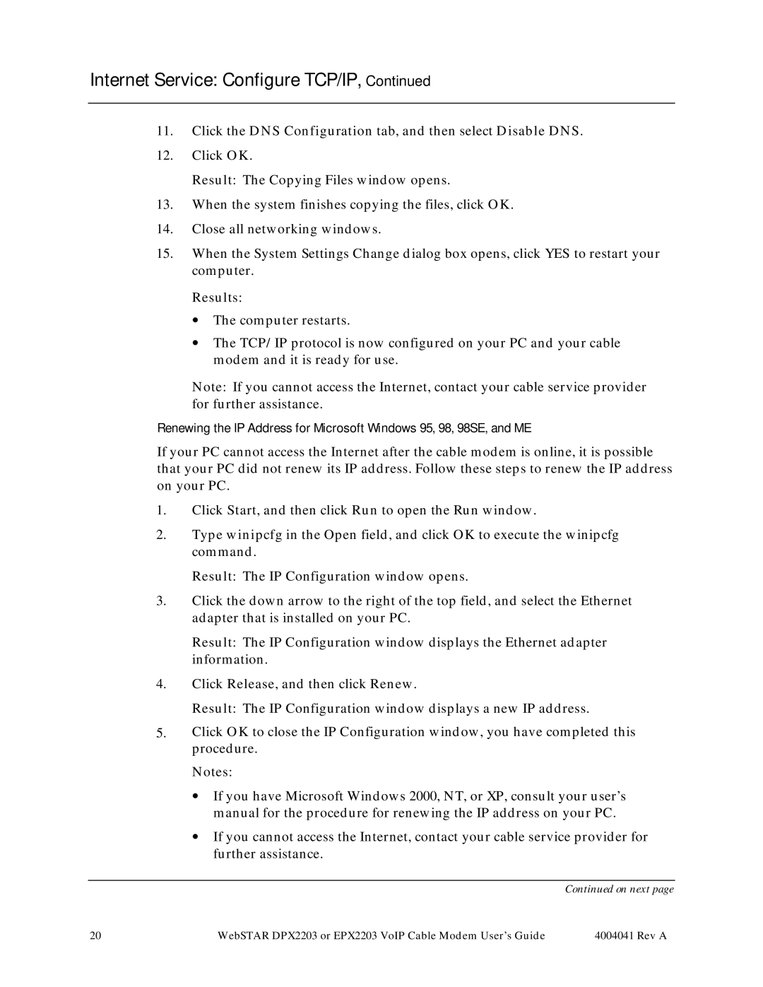 Scientific Atlanta EPX2203, DPX2203 manual Results 