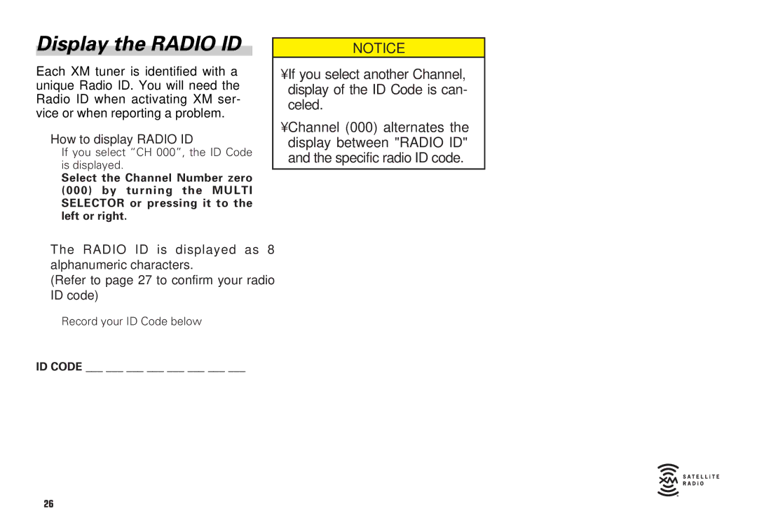 Scion PT546-00081 manual Display the Radio ID, How to display Radio ID 