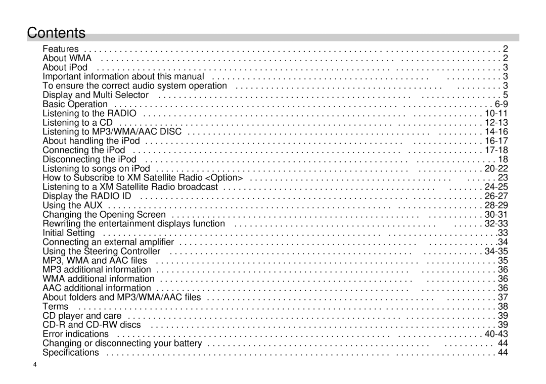 Scion PT546-00081 manual Contents 