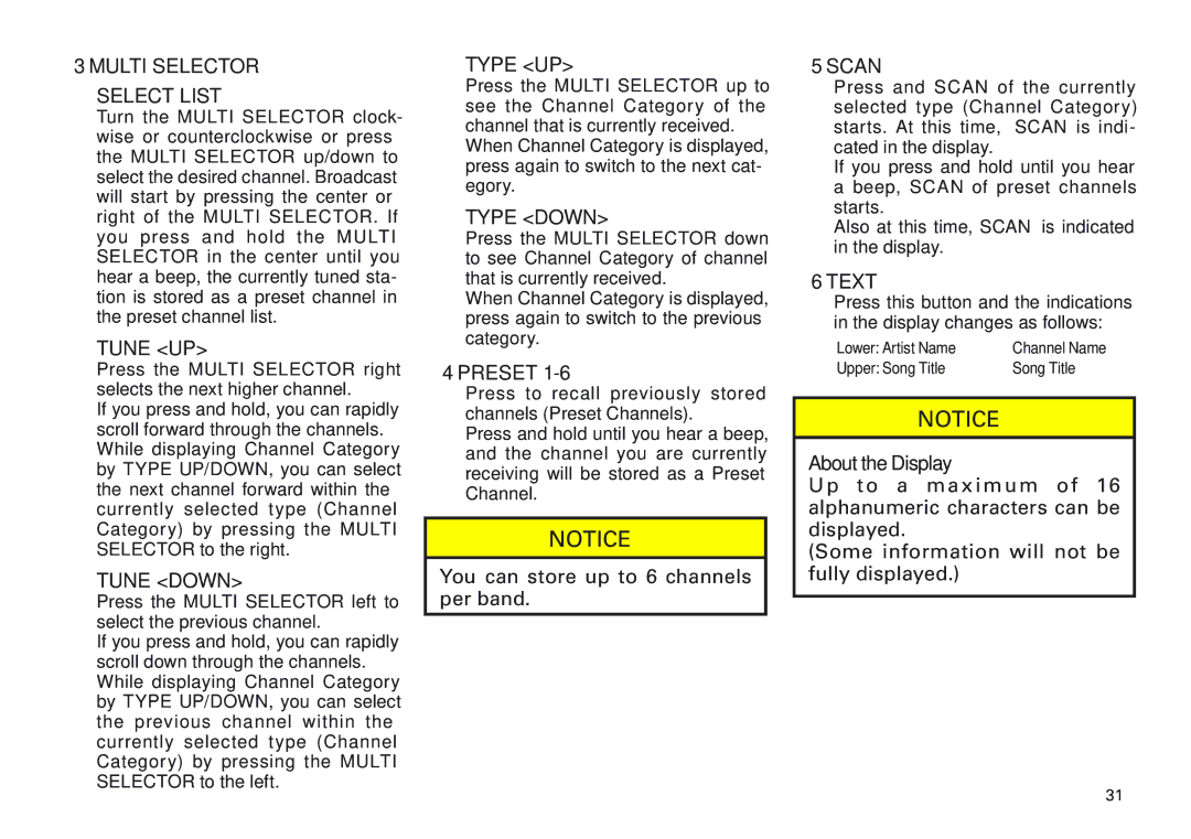 Scion PT546-00100 manual Type UP, Type Down, About the Display 