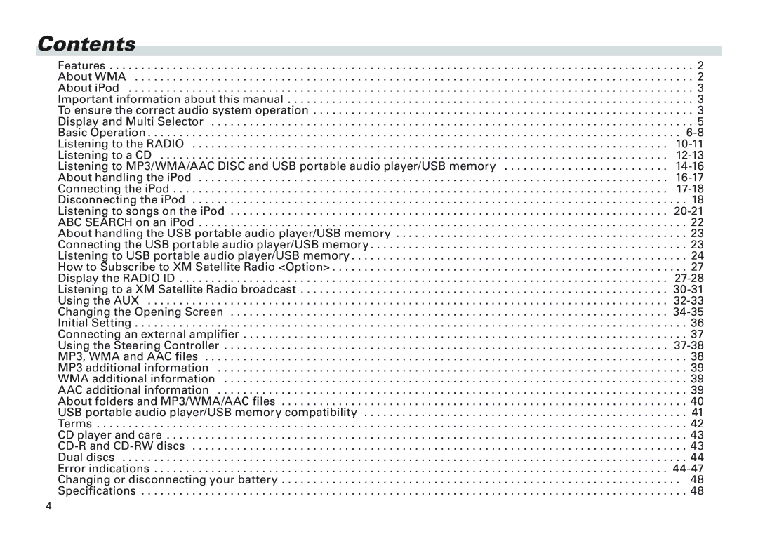 Scion PT546-00100 manual Contents 