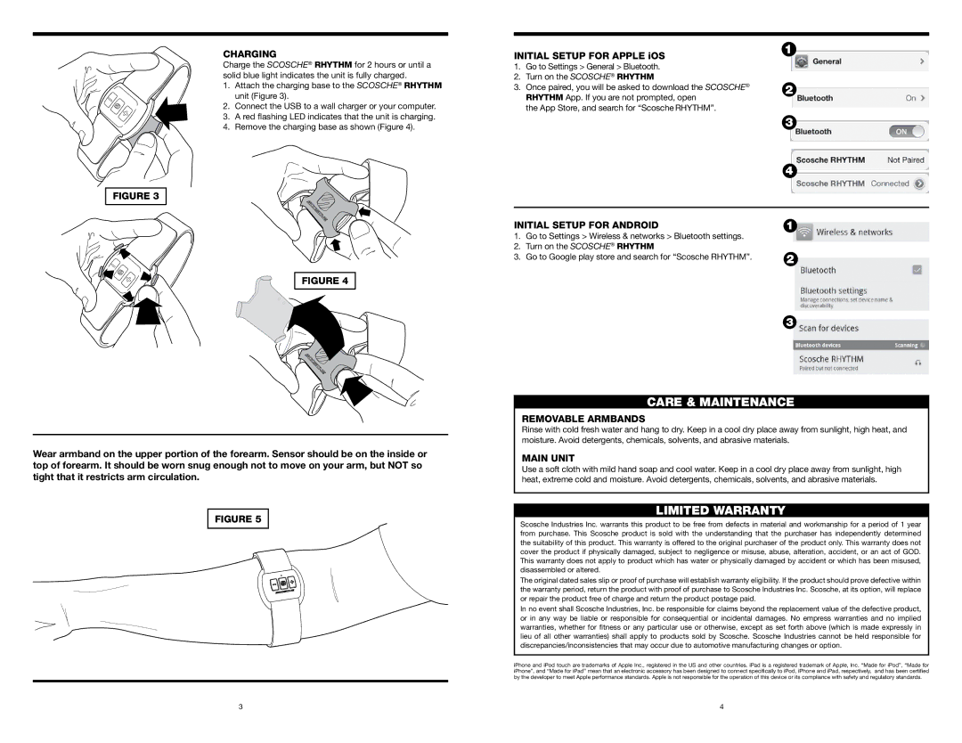 Scosche Industries 0265IPTM manual Care & Maintenance, Limited Warranty 