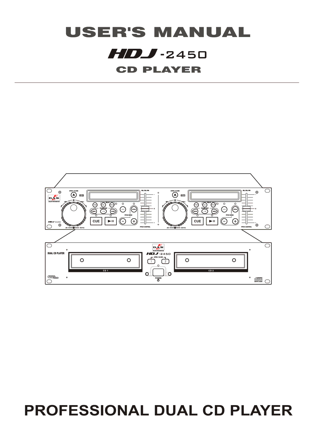 Scosche Industries HDJ-2450 manual Professional Dual CD Player 