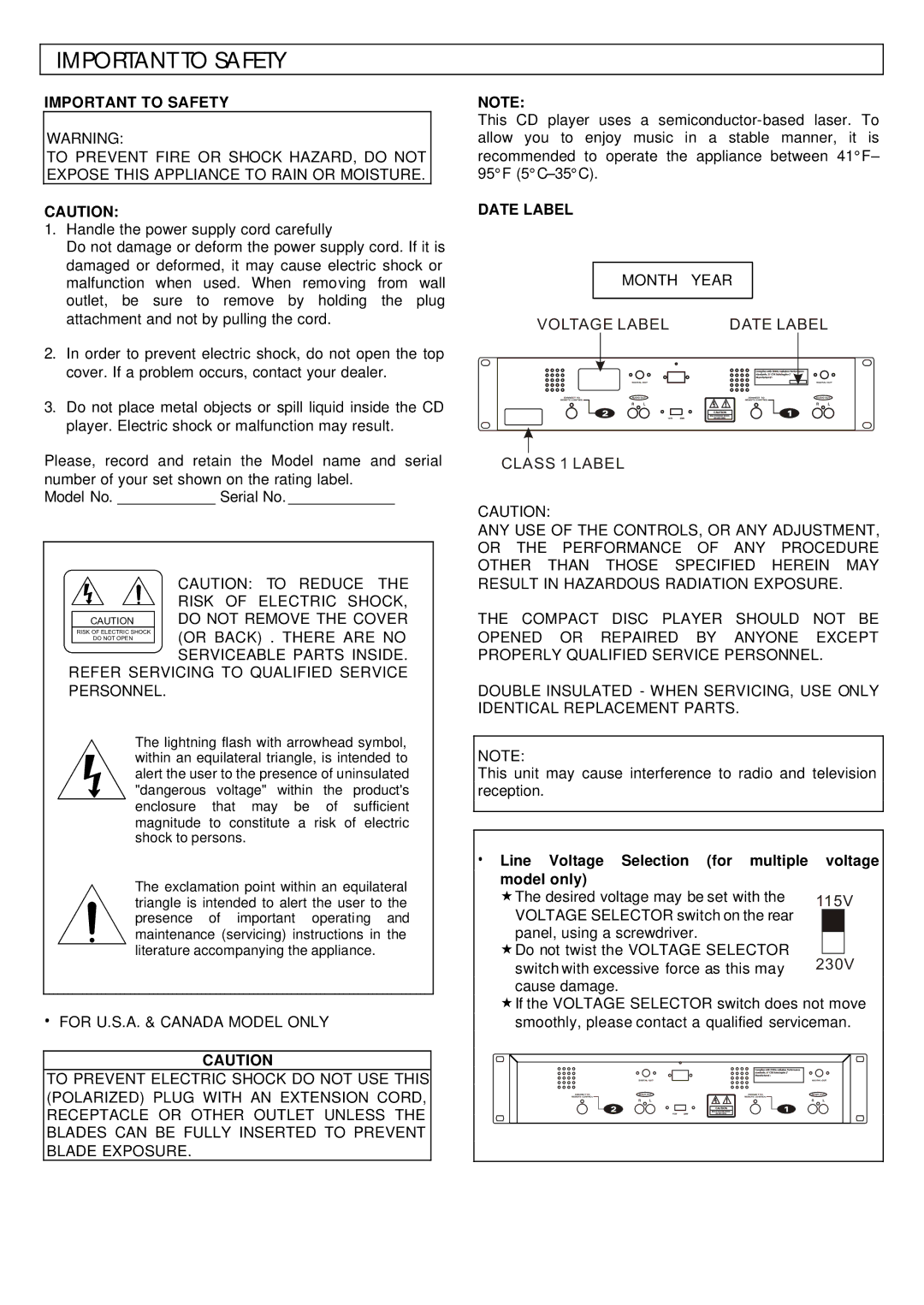 Scosche Industries HDJ-2450 manual Important to Safety 