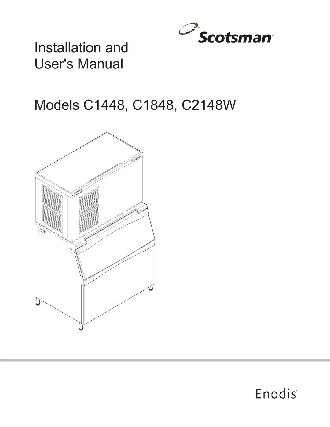 Scotsman Ice user manual Installation Models C1448, C1848, C2148W 