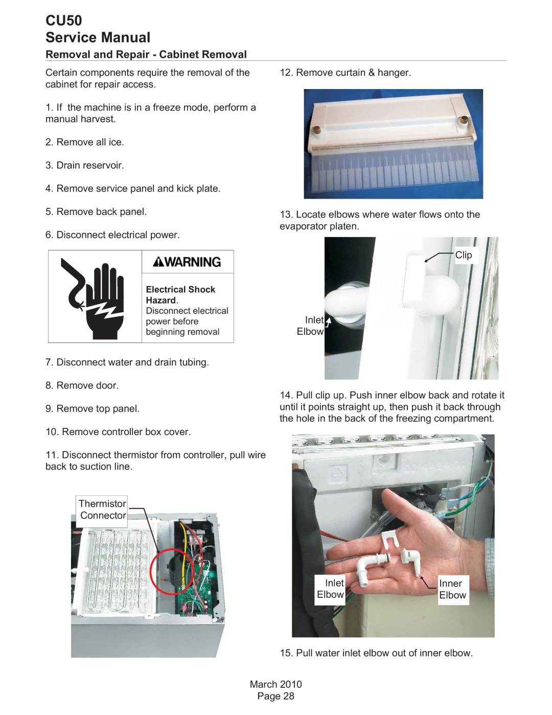 Scotsman Ice CU50 service manual Removal and Repair Cabinet Removal 