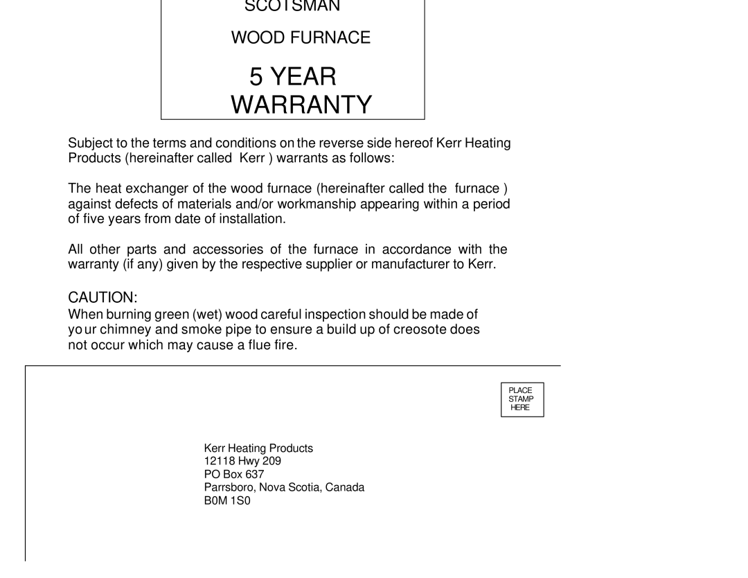 Scotsman Ice DB-101 owner manual Year Warranty 