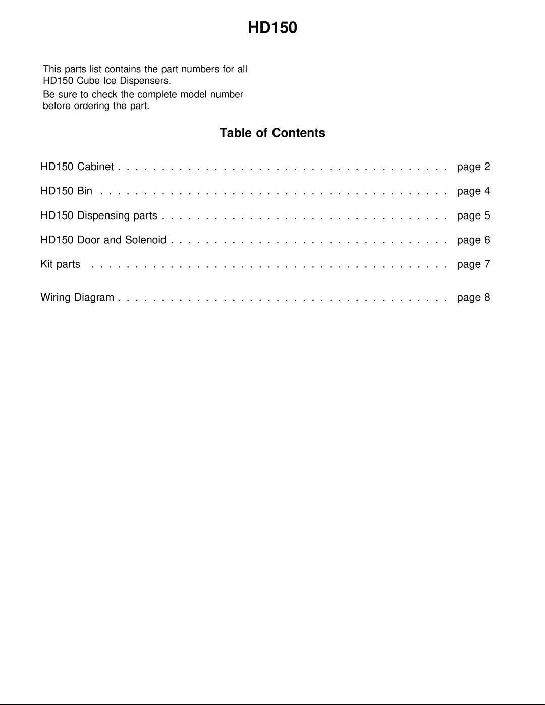 Scotsman Ice HD150 manual 