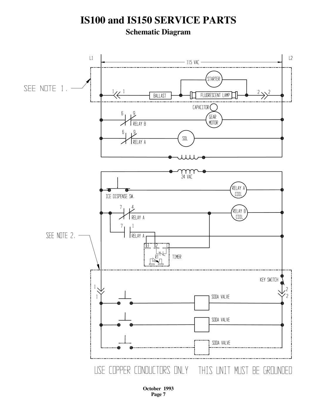 Scotsman Ice IS150, IS100 manual Schematic Diagram 