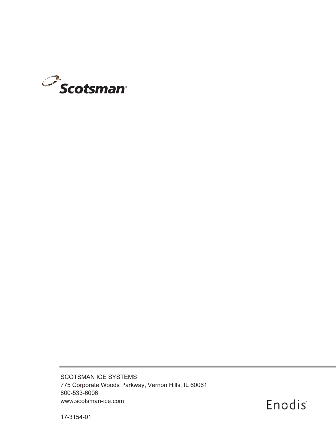 Scotsman Ice NME654, NME454, FME804, FME504, Flake and Nugget Ice Machine user manual Scotsman ICE Systems 