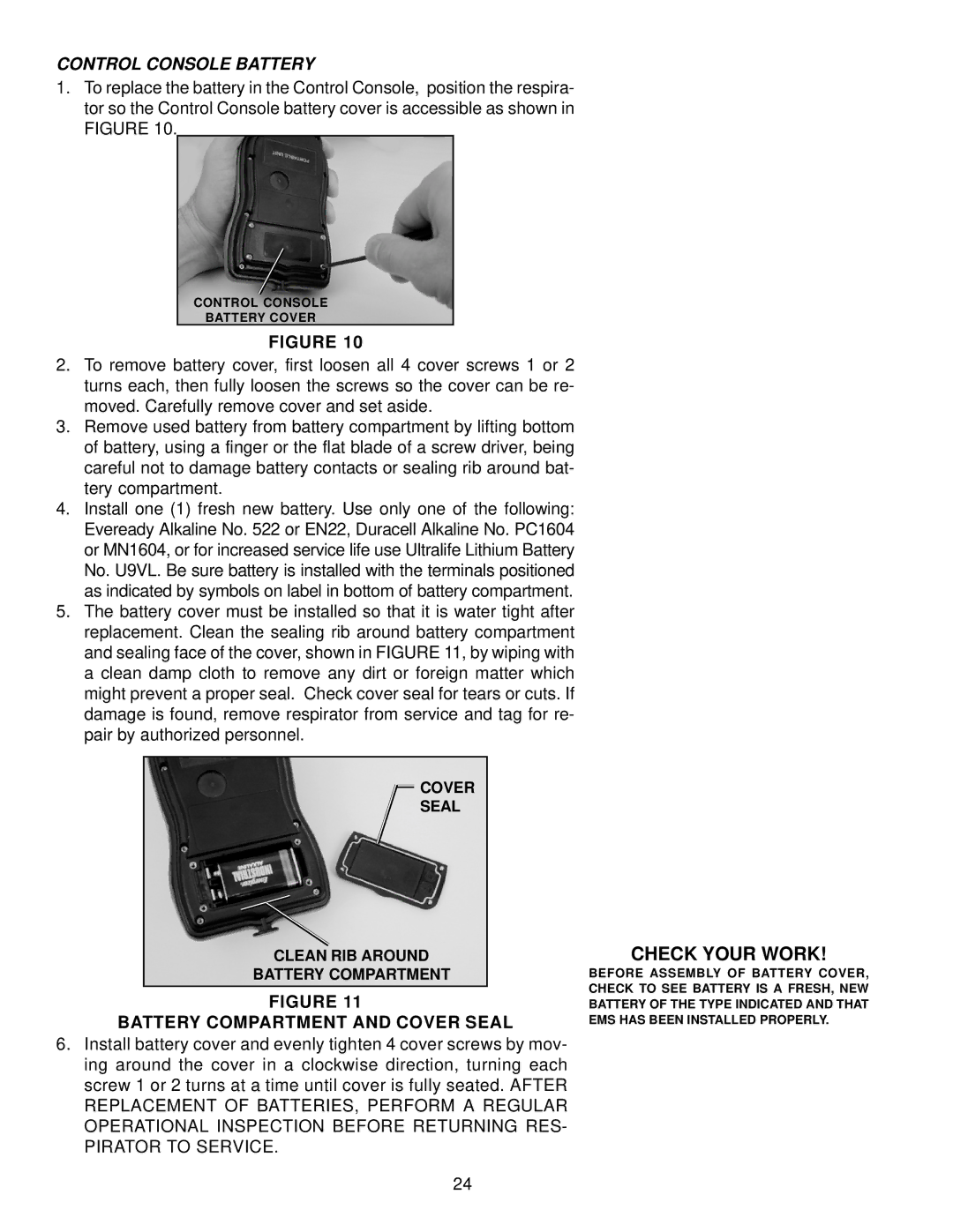 Scott 4.5, 3, 2.2 manual Control Console Battery 