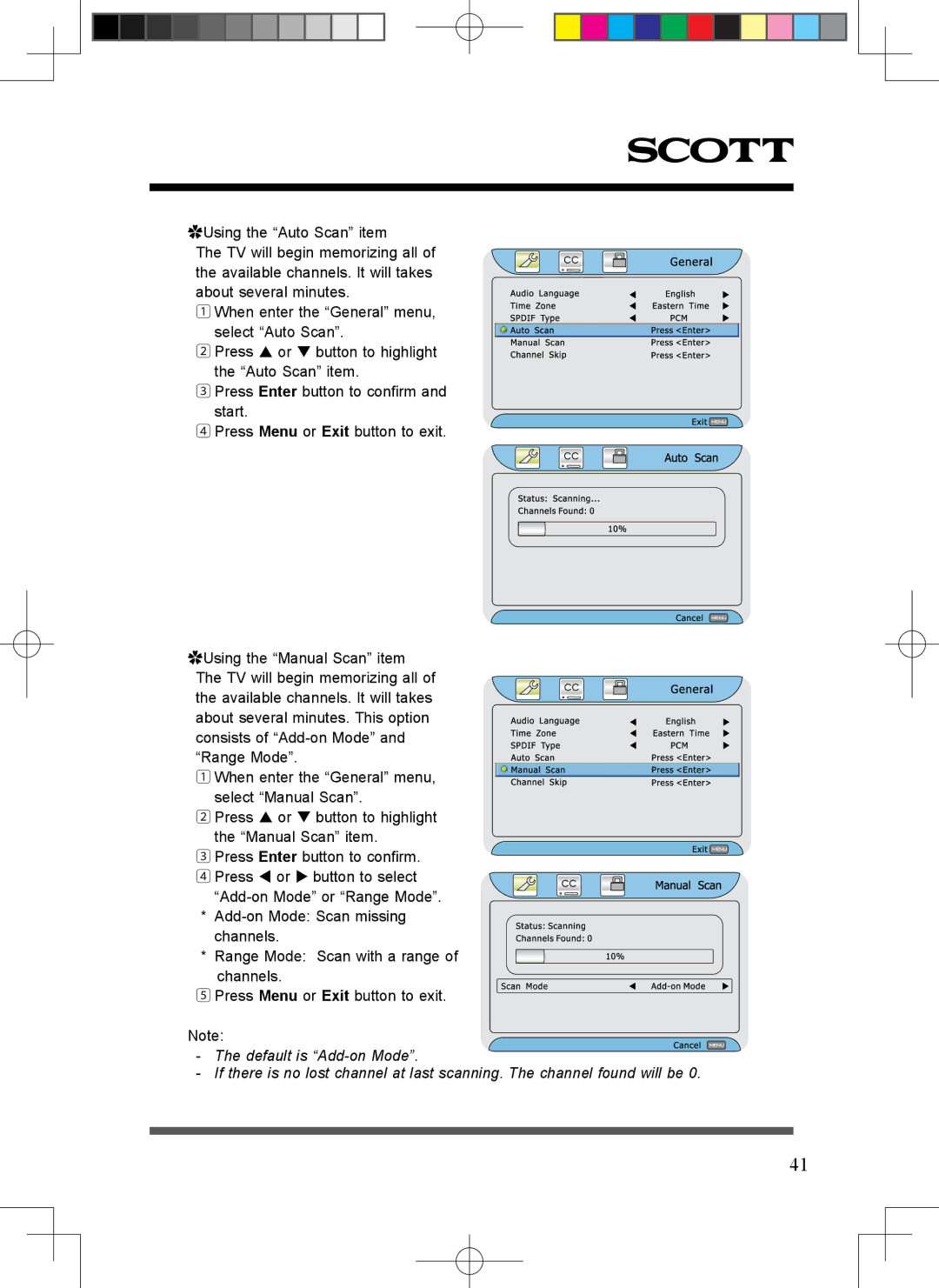 Scott LCT37SHA manual 