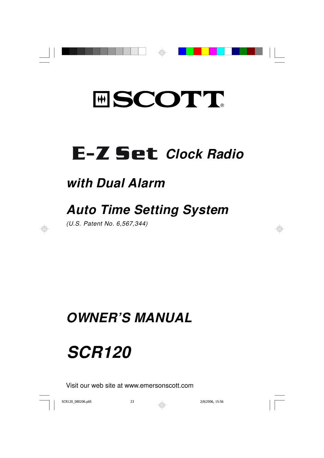 Scott SCR120 owner manual 