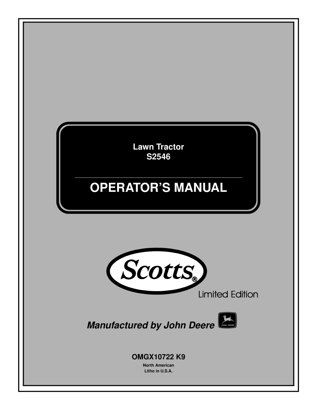 Scotts S2546 manual OPERATOR’S Manual 