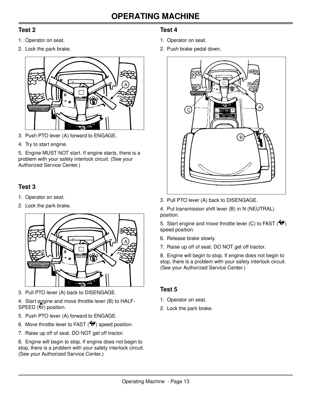 Scotts S2546 manual Test 