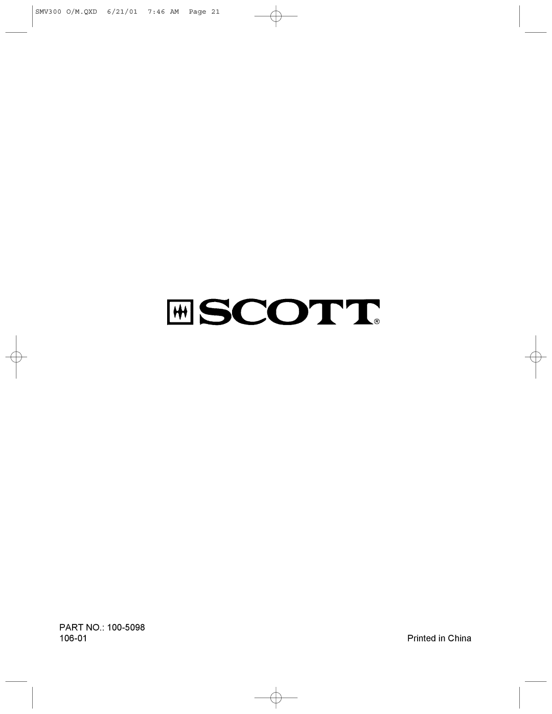 Scotts SMV300 instruction manual 106-01 