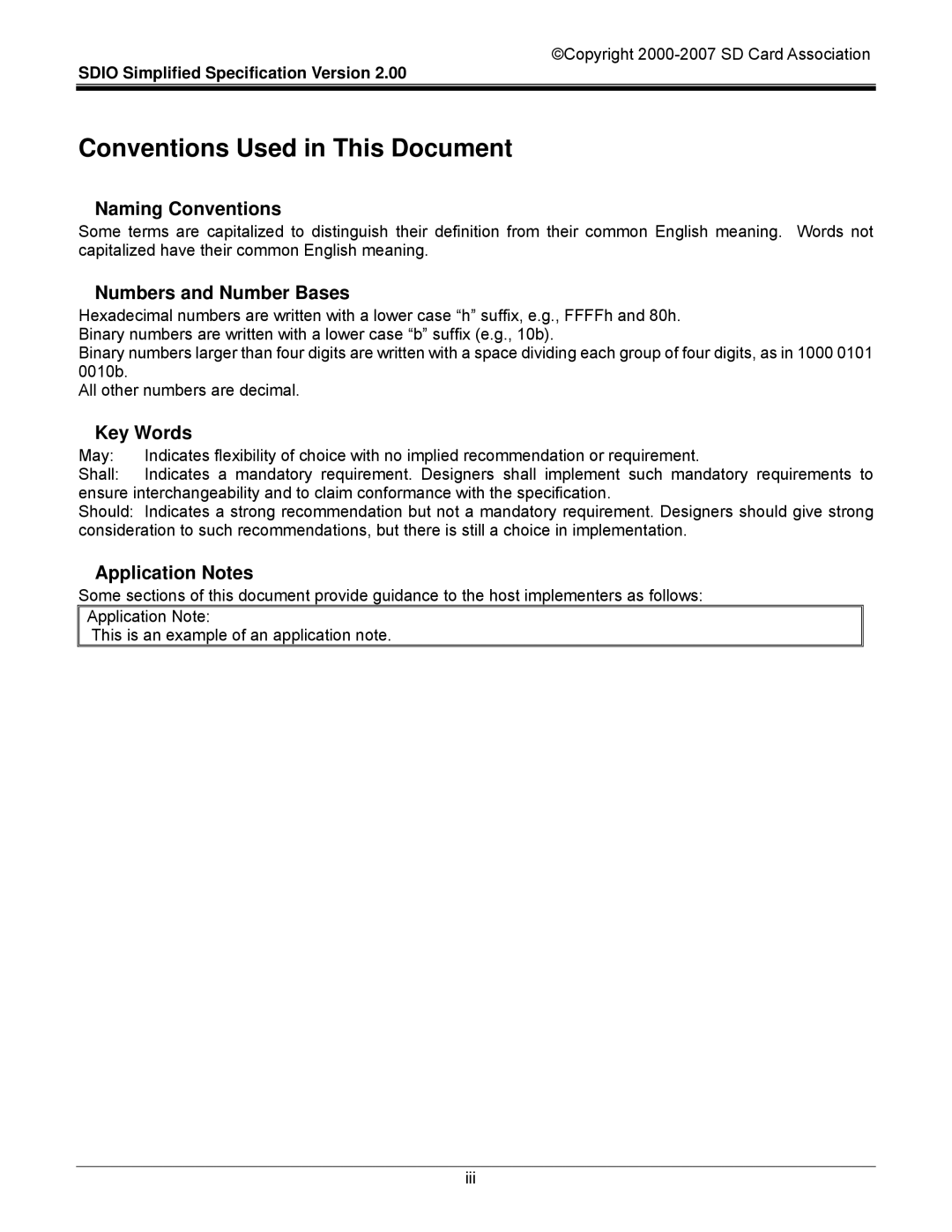 SDI Technologies SDIO Card manual Conventions Used in This Document 