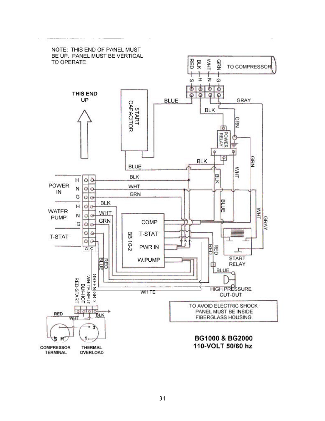 Sea Frost BG 2000 installation instructions 