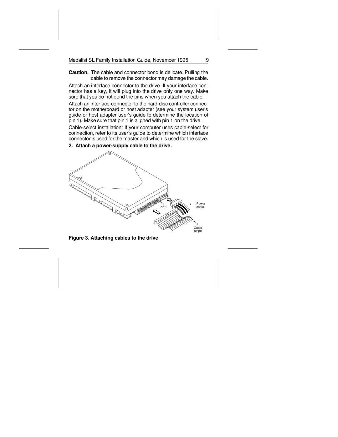 Seagate 1270SL, 1080SL, 851SL, 540SL manual Attach a power-supply cable to the drive, Attaching cables to the drive 