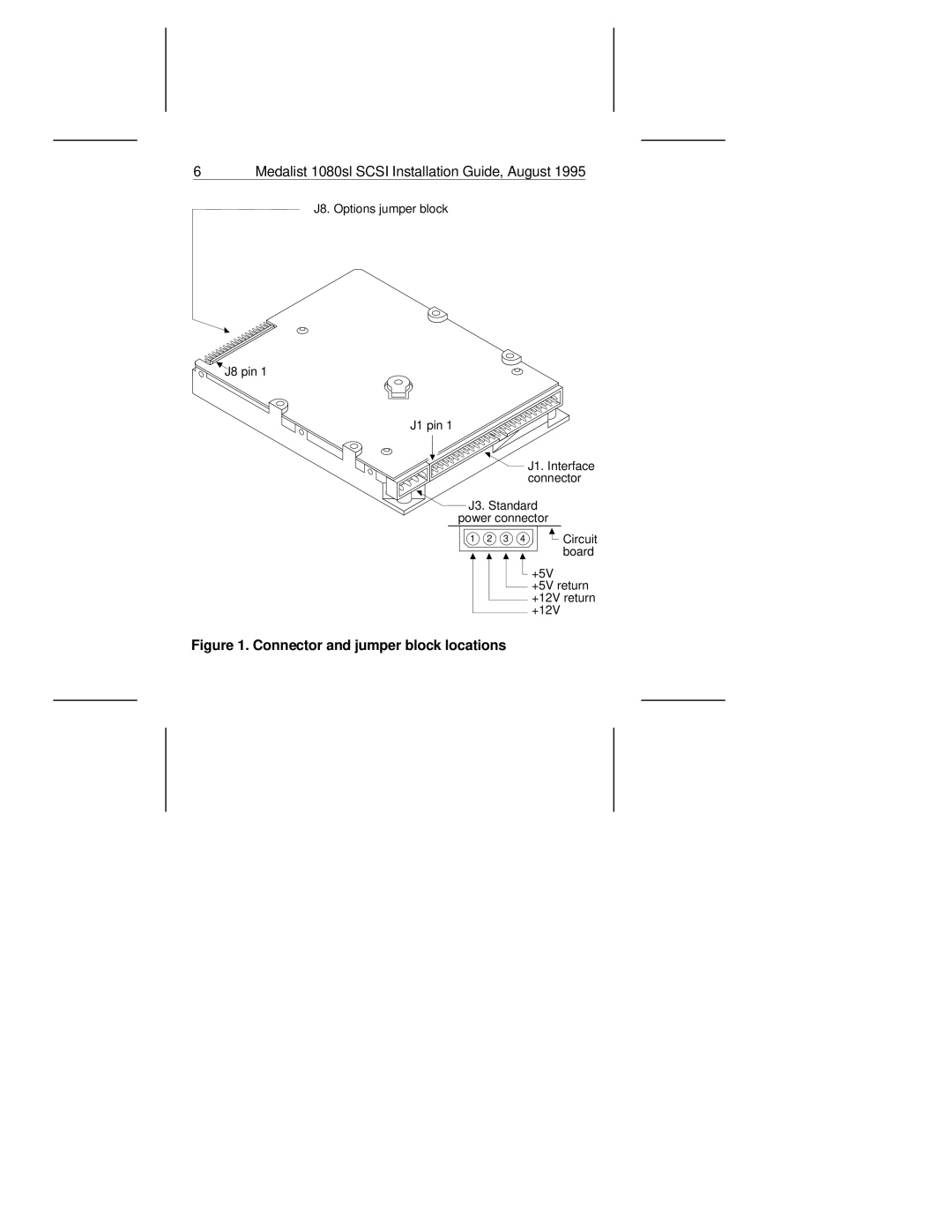 Seagate 1080SL manual Connector and jumper block locations 