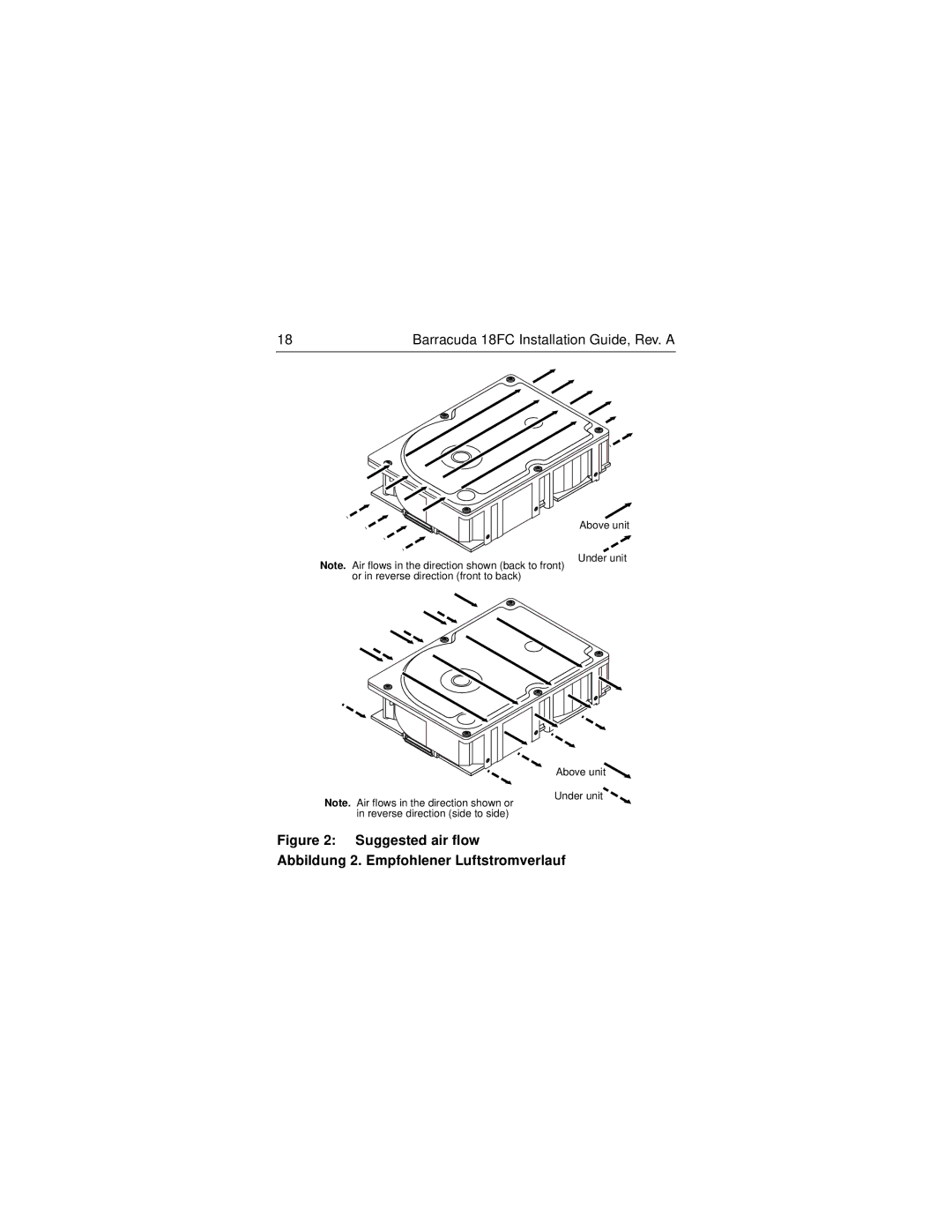 Seagate 18FC manual Suggested air flow 