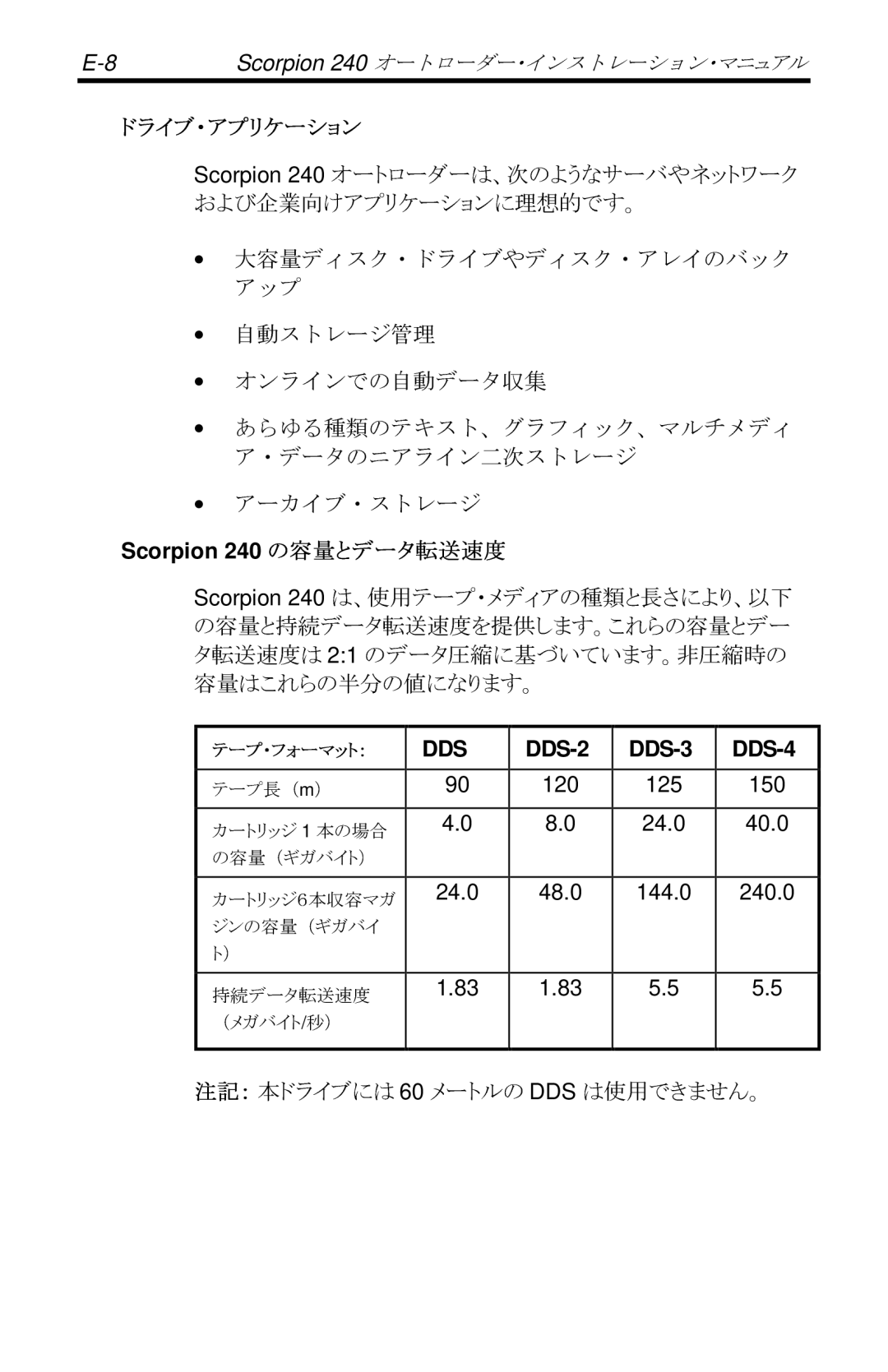 Seagate 240 DDS-4 manual ∙ o+ 