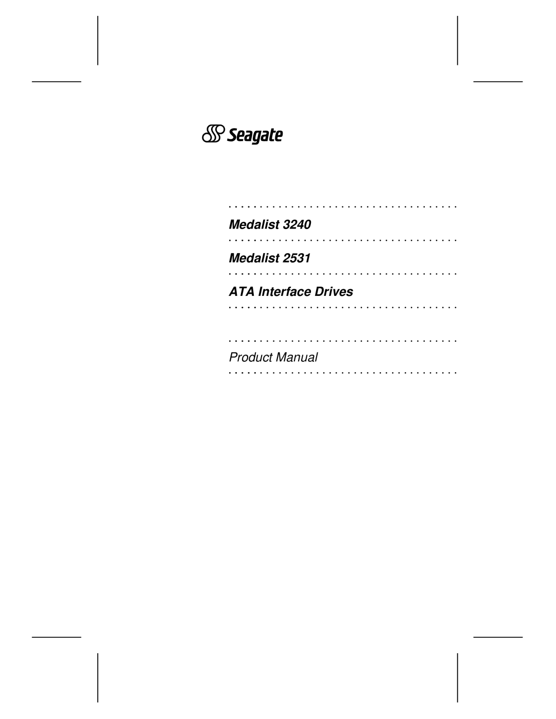 Seagate 3240, 2531 manual Medalist ATA Interface Drives 