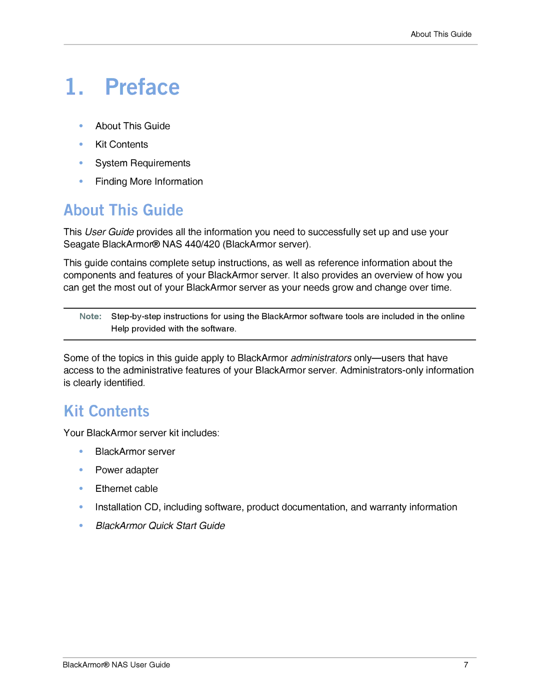 Seagate 420, 440 manual Preface, About This Guide, Kit Contents 