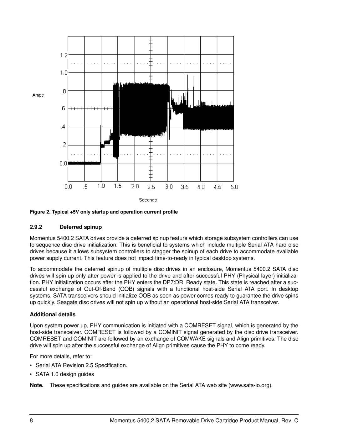 Seagate 5400.2 SATA manual Deferred spinup, Additional details 