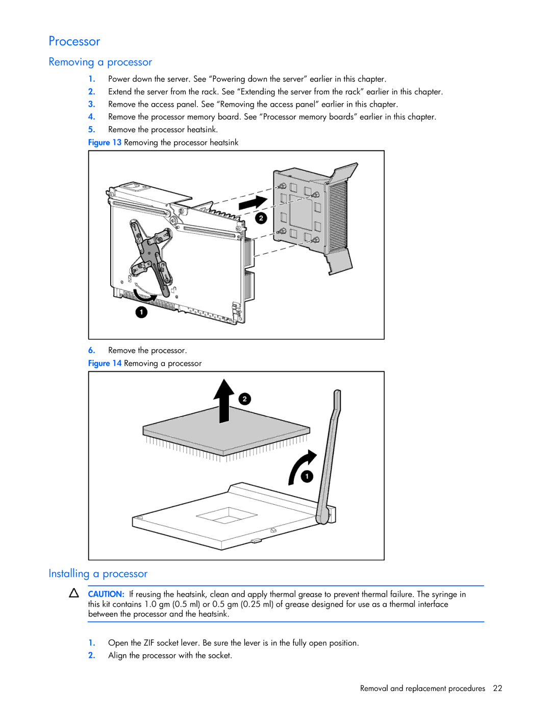 Seagate DL585 manual Processor, Removing a processor 