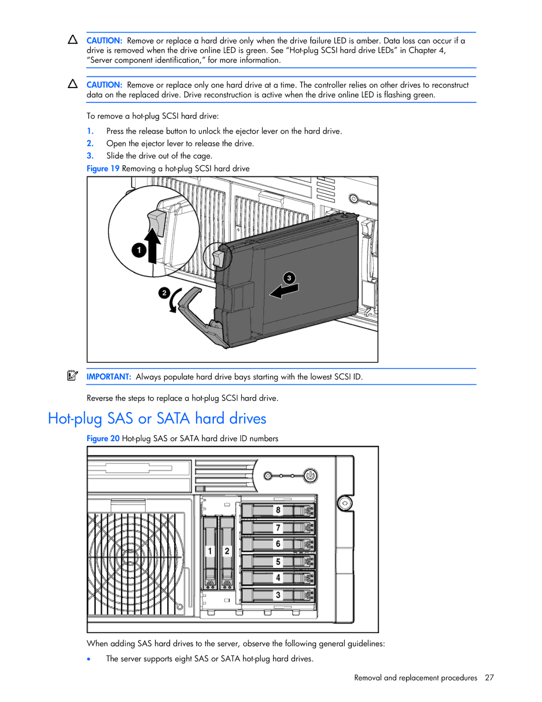 Seagate DL585 manual Hot-plug SAS or Sata hard drives 