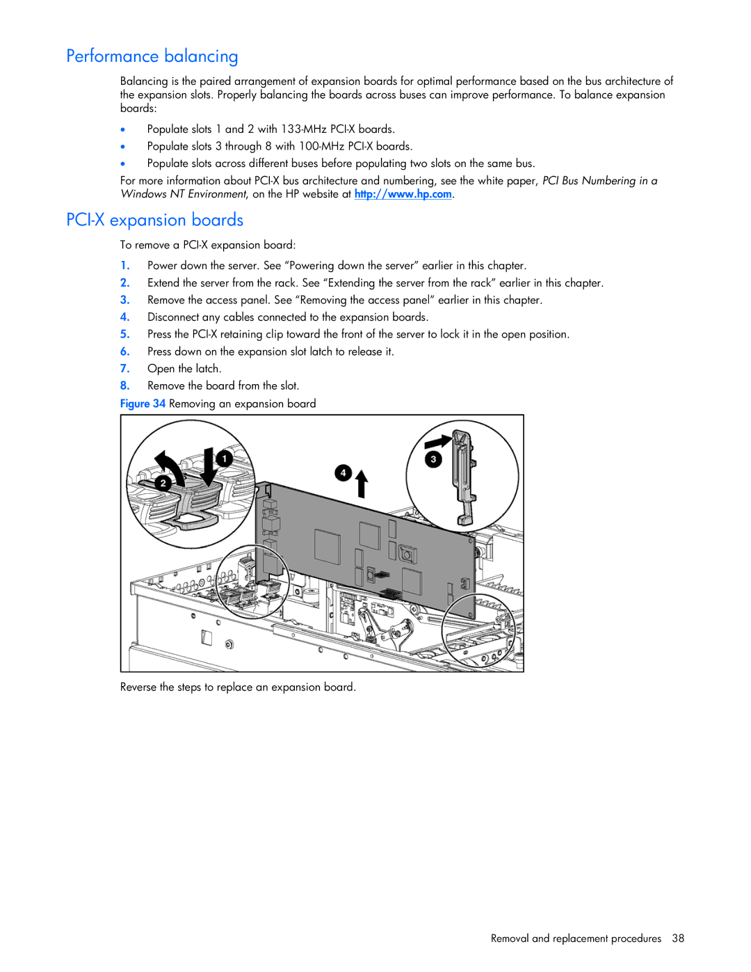 Seagate DL585 manual Performance balancing, PCI-X expansion boards 