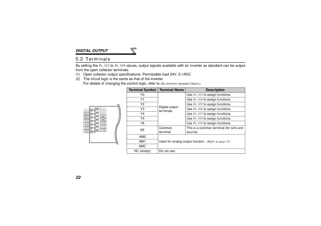 Seagate FR-A7AY instruction manual Digital Output 