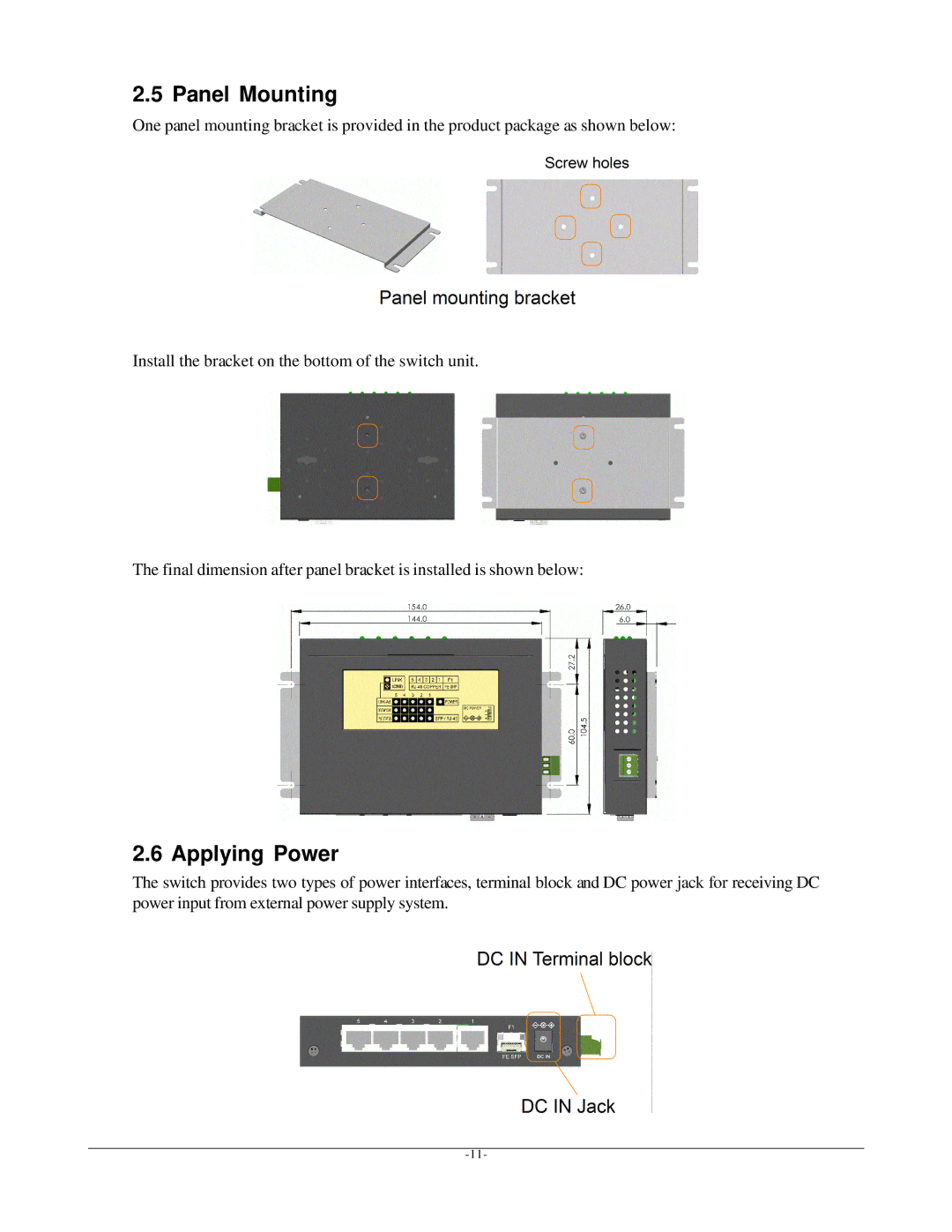 Seagate KSD-541-P manual Panel Mounting, Applying Power 