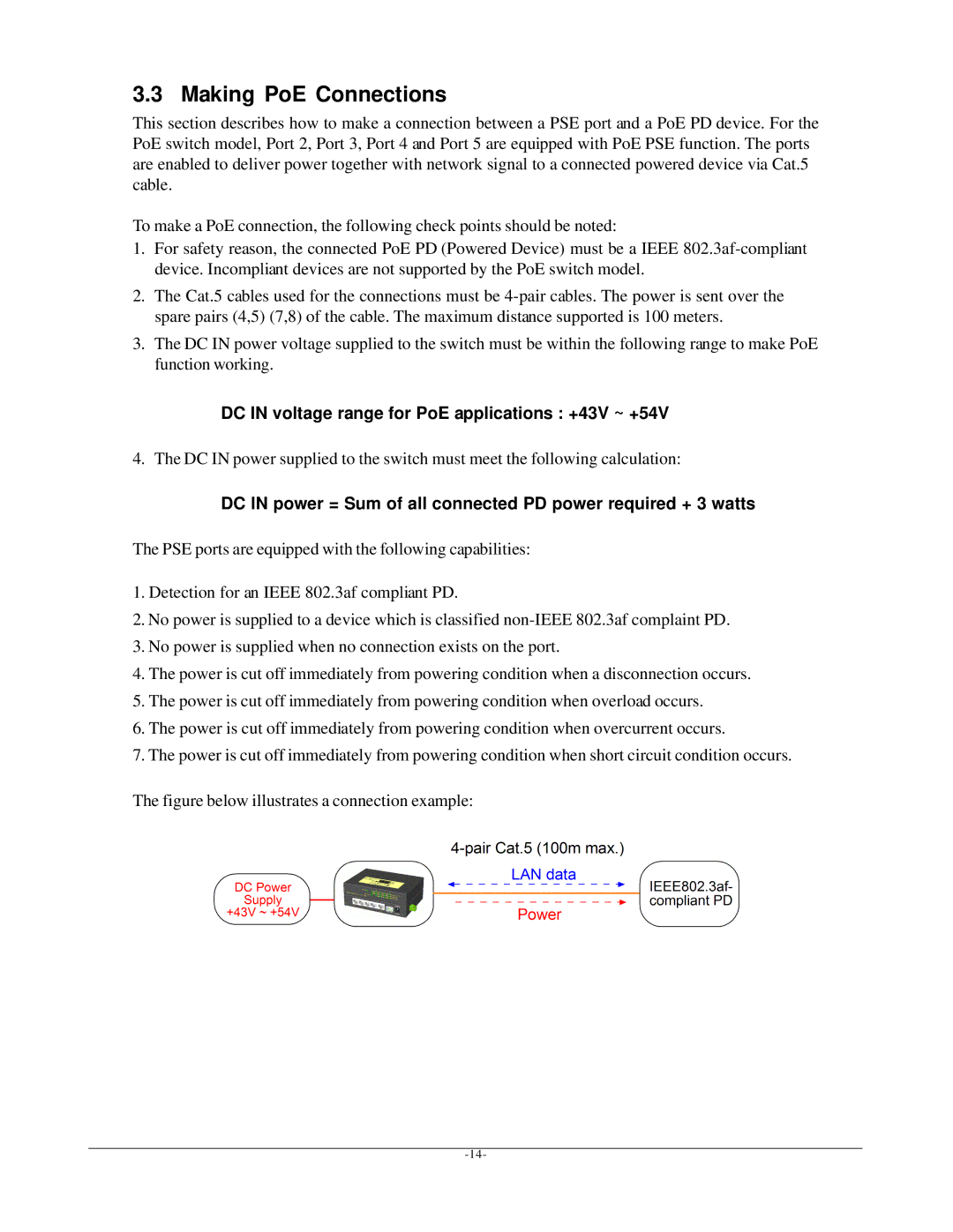 Seagate KSD-541-P manual Making PoE Connections 