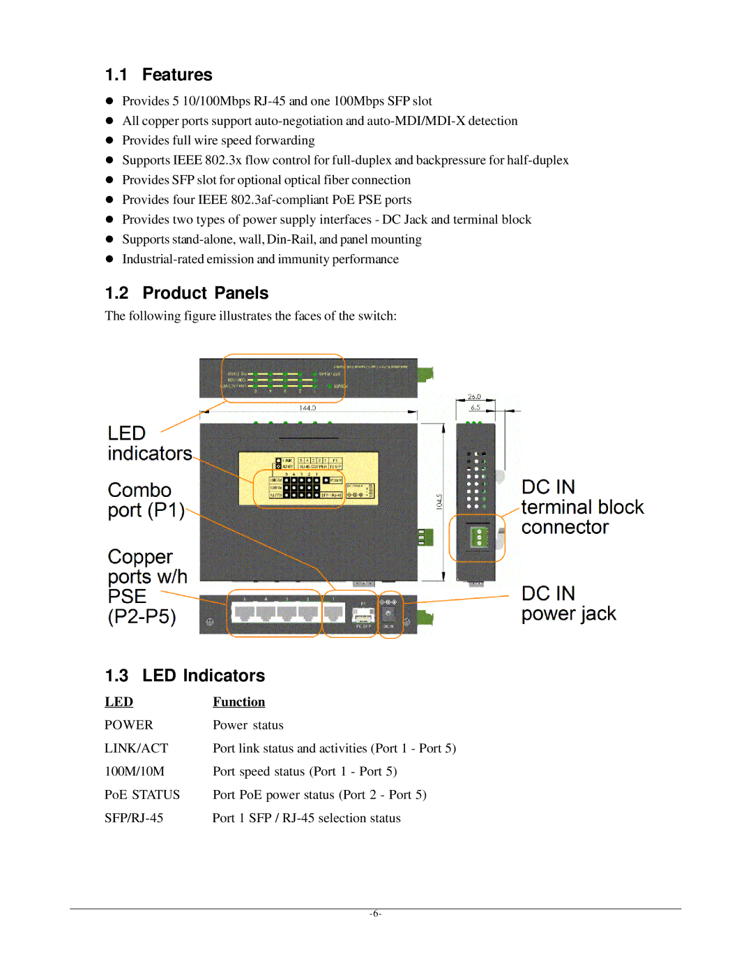 Seagate KSD-541-P manual Features, Product Panels, LED Indicators, Function 