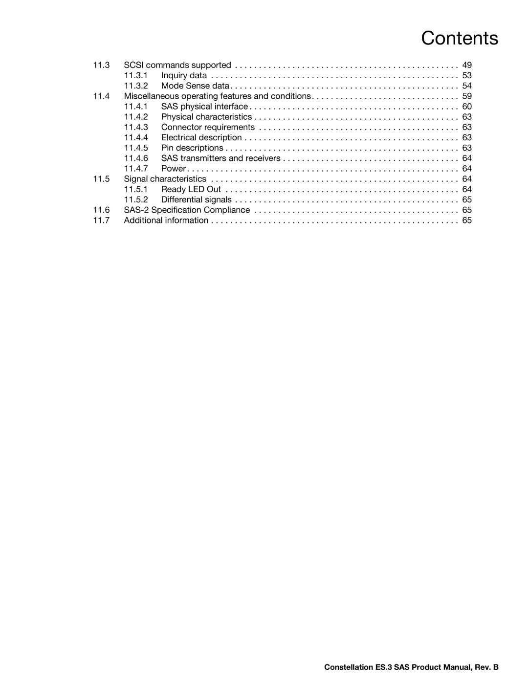 Seagate ST1000NM0033 manual Contents 