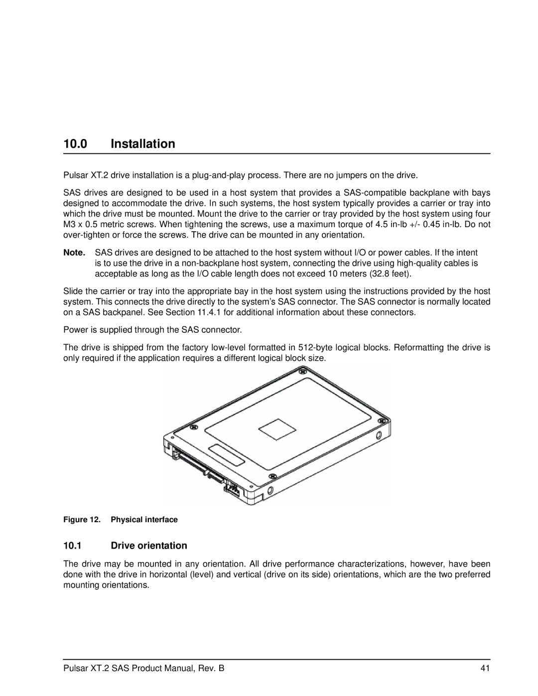 Seagate ST200FX0002, ST100FX0002, ST400FX0012, ST400FX0002 manual Installation, Drive orientation 