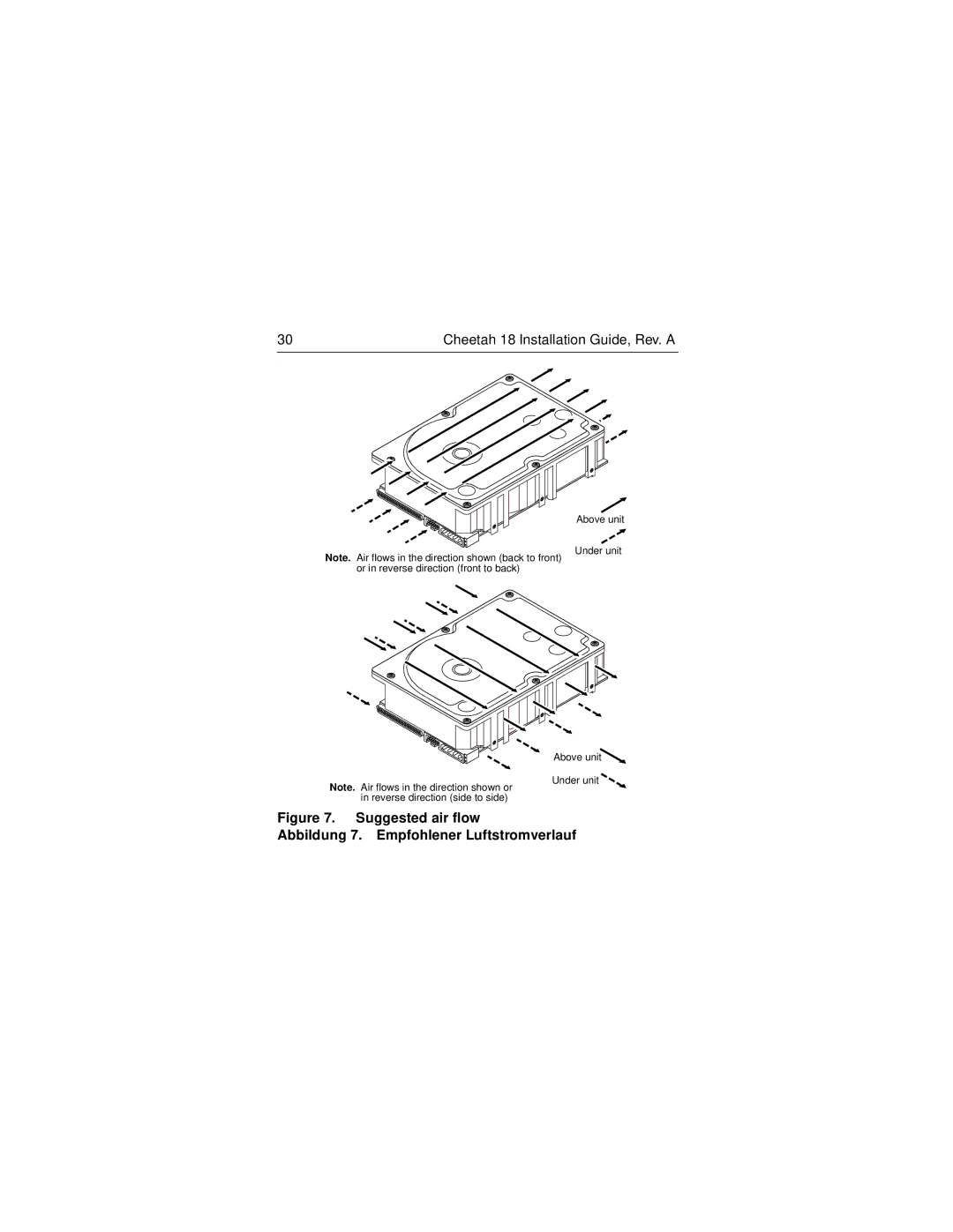 Seagate ST118202LW/LC manual Suggested air flow 