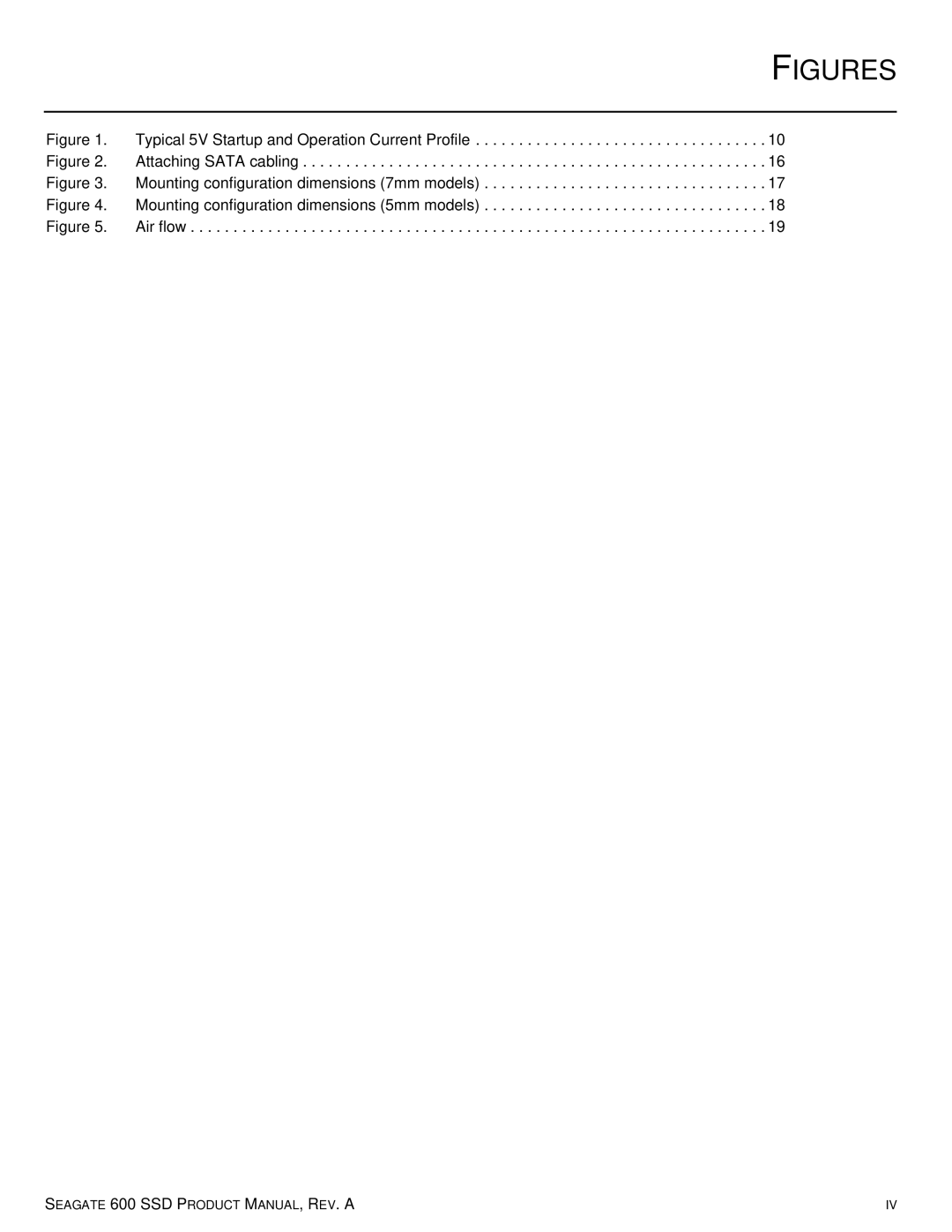 Seagate ST480HM000, ST120HM001, ST120HM000, ST240HM001, ST240HM000, ST480HM001 manual Figures 