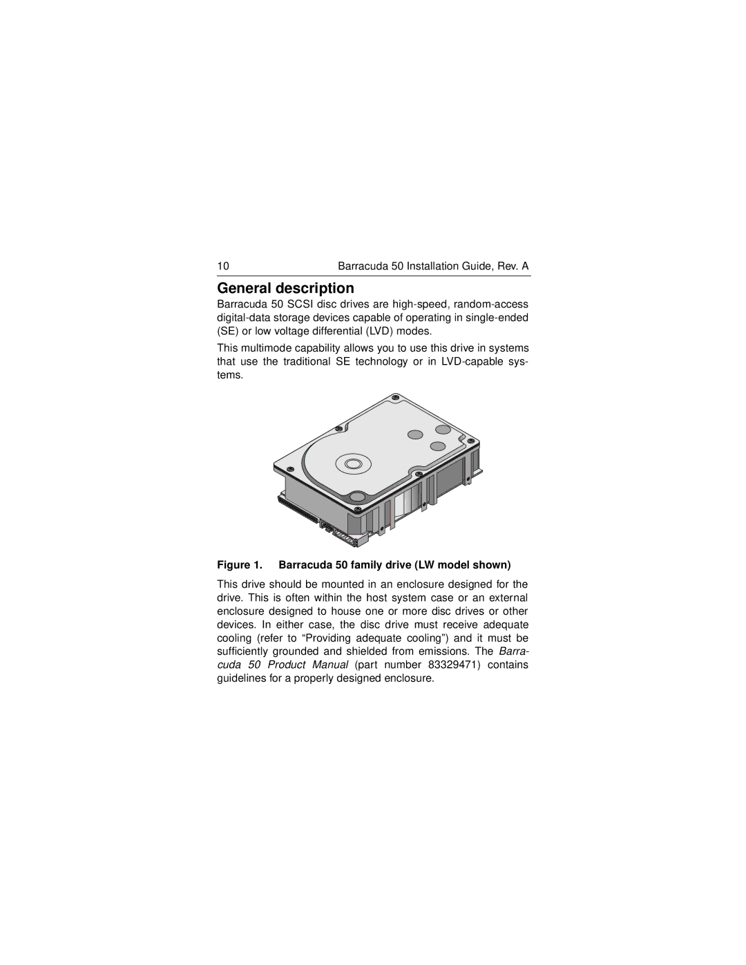 Seagate ST150176LW/LC manual General description 